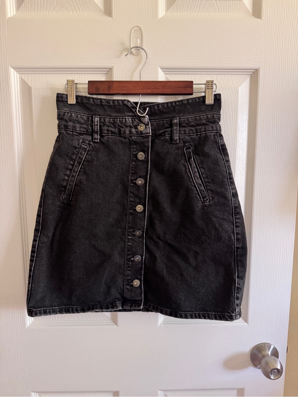 Black Denim Pencil Skirt High Waist from Anthropologie’s Pilcro line- NWOT